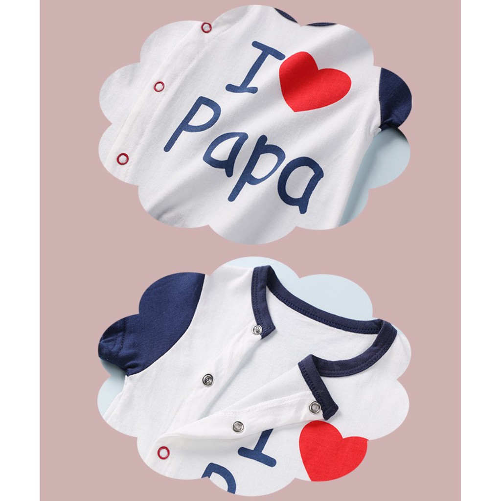 Bộ đồ Bodysuit bé trai/ bé gái _ I love Papa