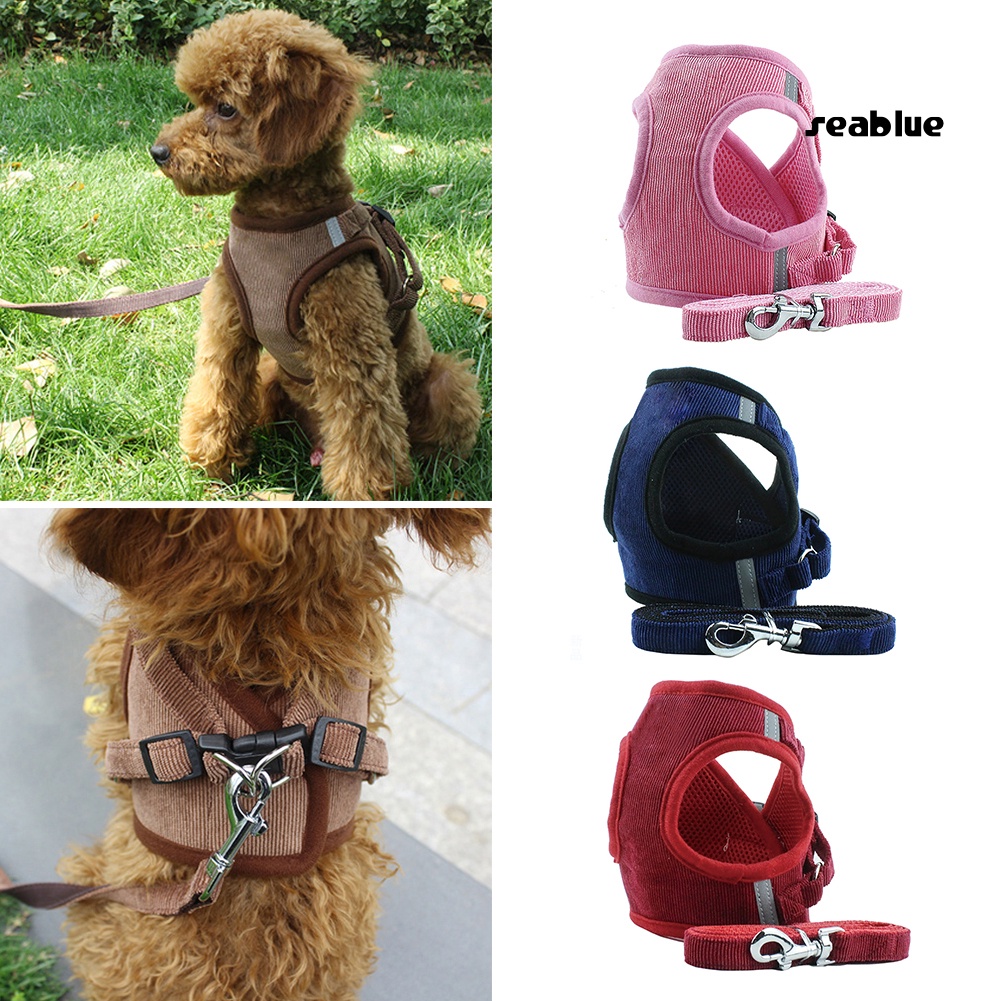 Bộ Áo Vest Kèm Dây Dắt Chó Đi Dạo Dễ Thương Có Thể Điều Chỉnh