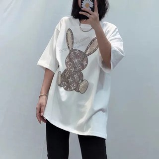 Áo thun Thỏ dập đá lấp lánh loại 1 [ẢNH THẬT+VIDEO]