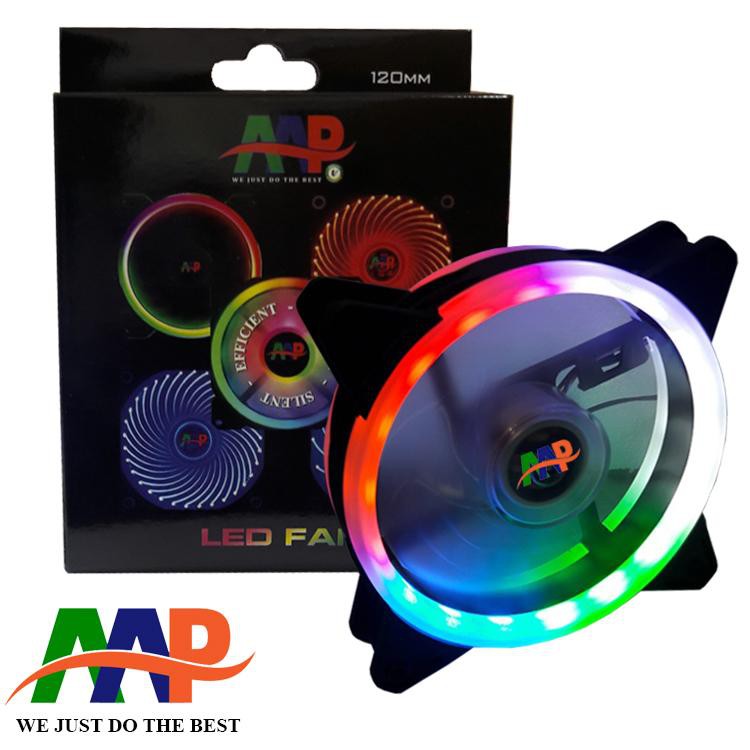 [FREESHIP] FAN CASE MÁY TÍNH VSP 8cm, 12cm LED RGB CỰC ĐẸP (FAN THÙNG MÁY) [HCM]