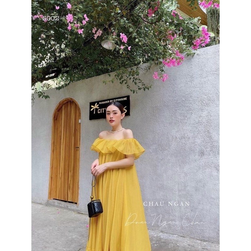 ĐẦM MAXI BẸT VAI BÈO NGỰC (KÈM VIDEO HÌNH THẬT) | BigBuy360 - bigbuy360.vn