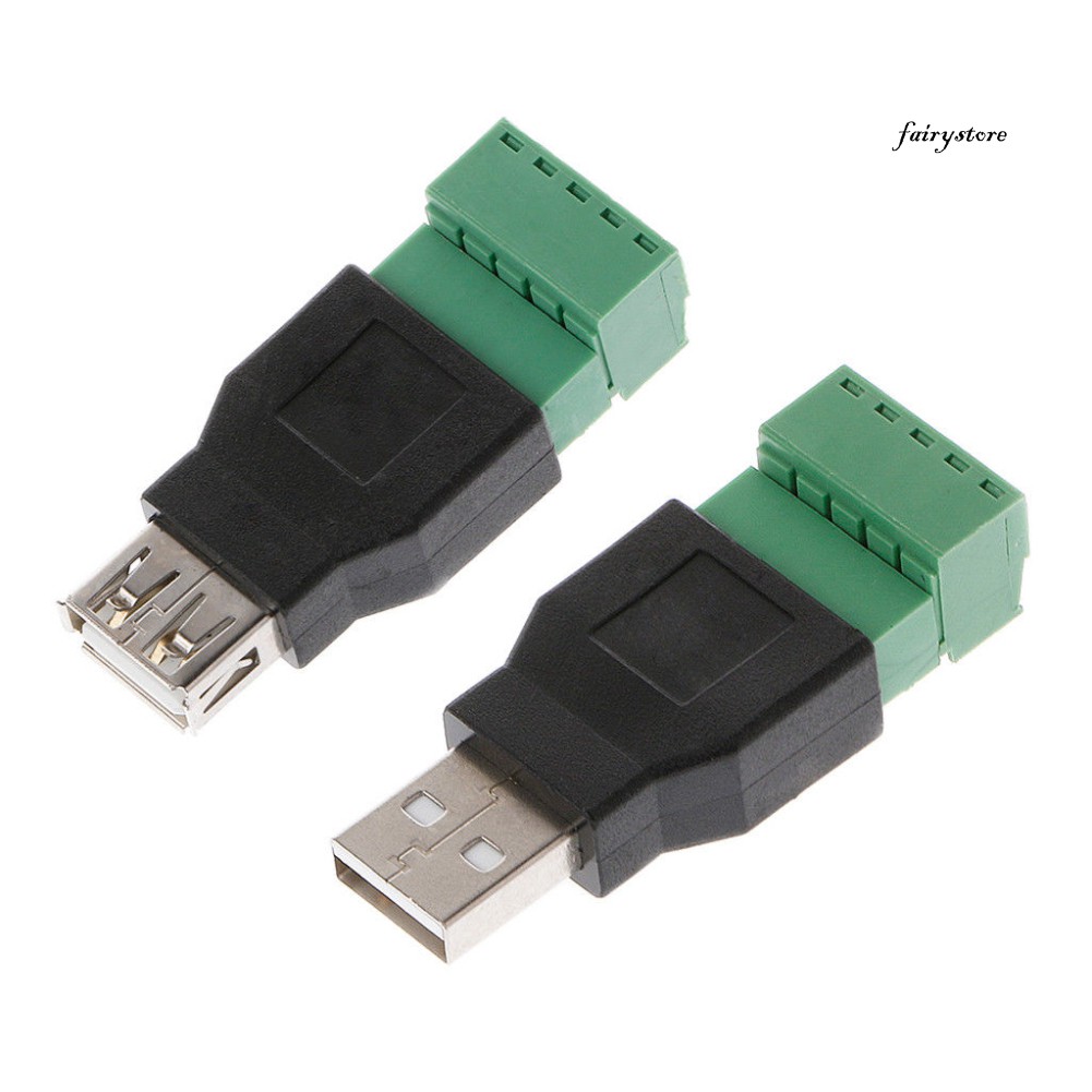 Fs Đầu Nối Usb 2.0 Type A Female / Male Sang 5p Screw W / Shield