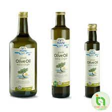 Dầu Extra Virgin Olive Ép lạnh  hữu cơ Mani Organic 250 ml