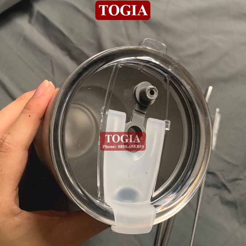 Ly Giữ Nhiệt - Cốc Giữ Nhiệt Inox Tặng Kèm Bộ Phụ Kiện Ống Hút Inox, Túi Giữ Nhiệt, Cây Cọ Rửa Tiện Lợi 900ml TOGIA