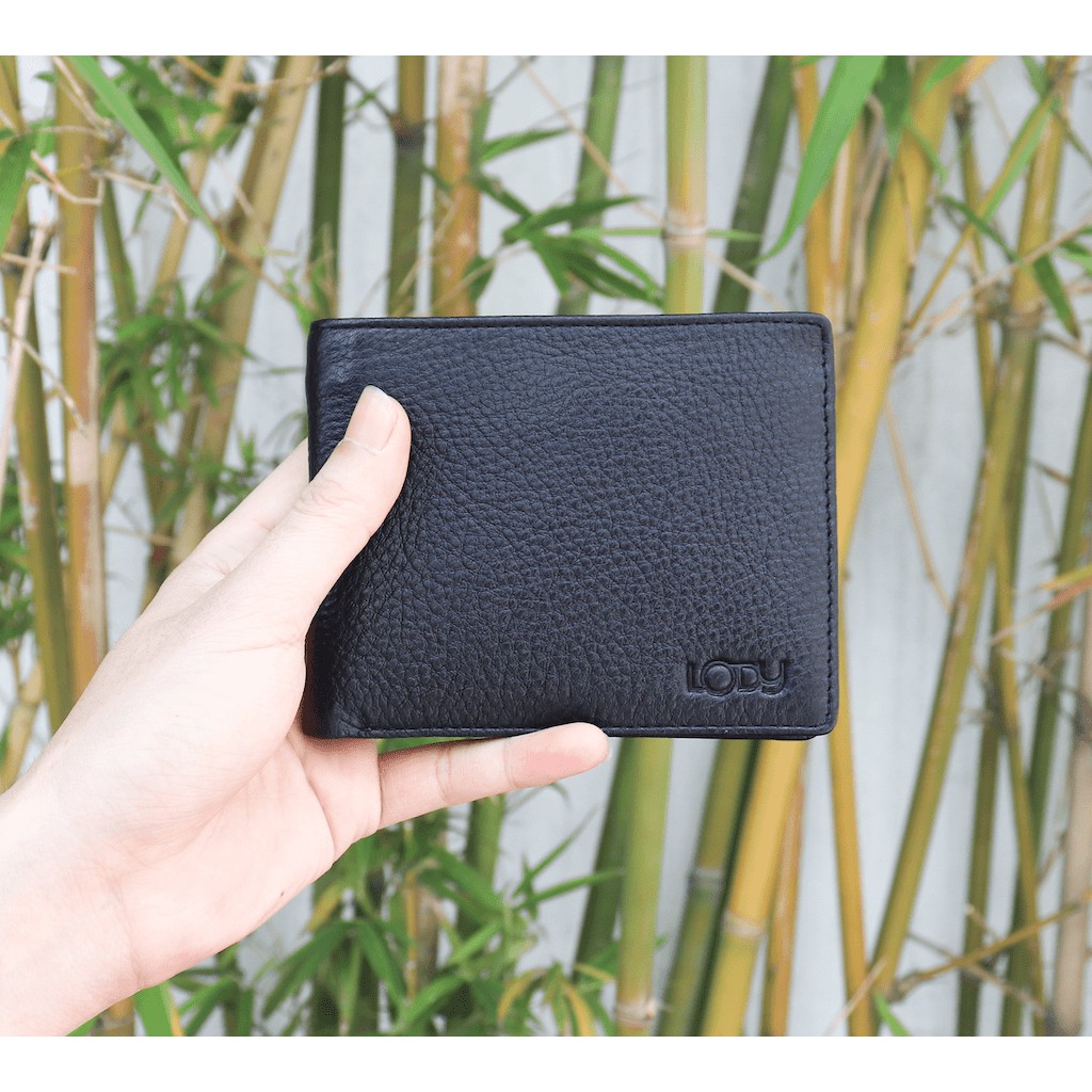 [DA BÒ THẬT 100%] Ví Da Nam, Bóp Da Nam Dáng Ngang Vân Hạt Mềm Màu Đen, Đẹp, Rẻ - HÀNG CHÍNH HÃNG LODY | BigBuy360 - bigbuy360.vn