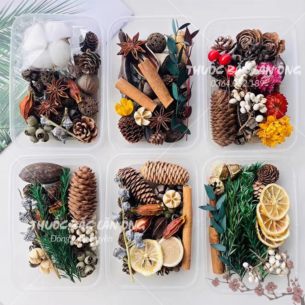 Set decor, chụp ảnh, trang trí, cây thông noel, đồ trang trí mini, hoa khô làm nến thơm