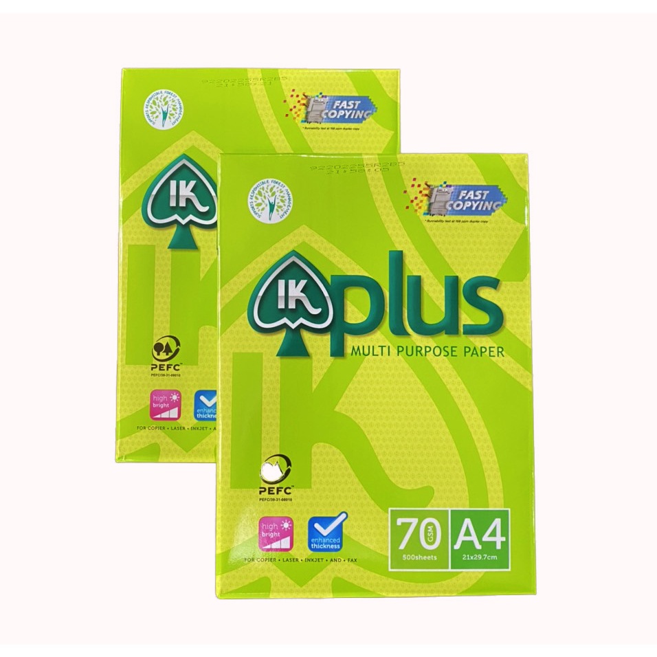 Giấy A4 IK Plus định lượng 70gsm