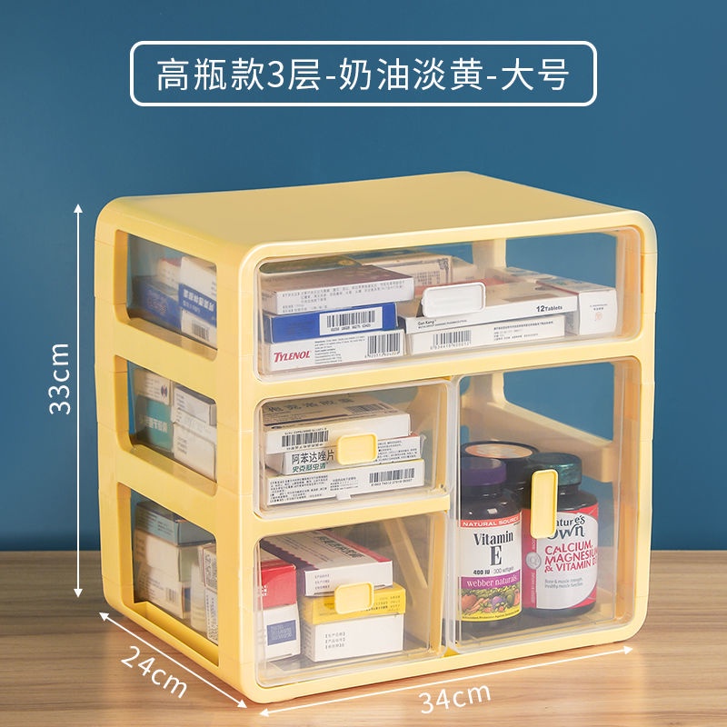 Hộp Bảo Quản Thuốc Gia đình Ngăn Kéo Hộp Thuốc Sơ Cứu Hộ Gia đình Hộp đựng Thuốc Dung Tích Lớn Hộp Bảo Quản Thuốc