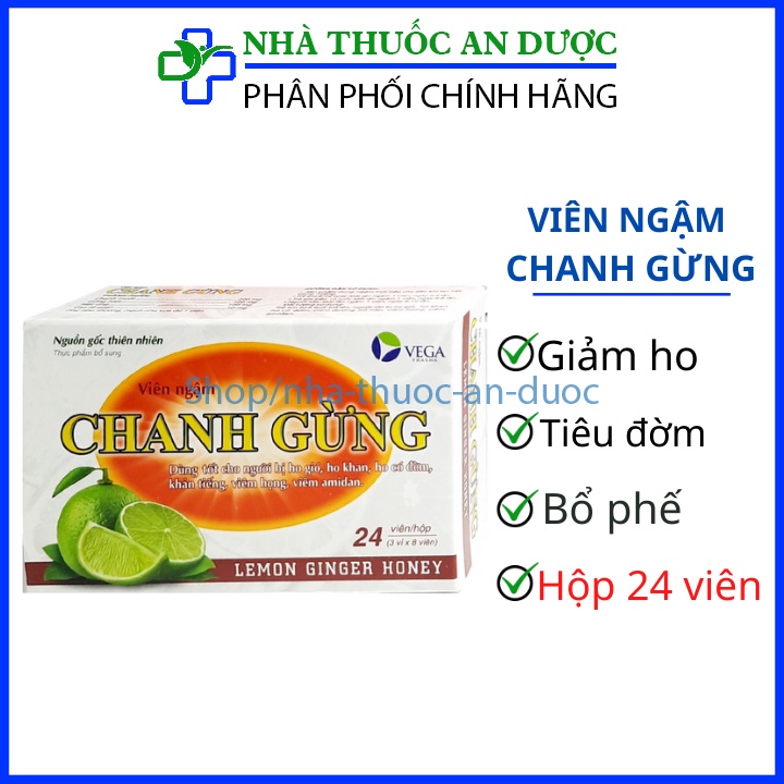 Viên ngậm la hán quả chanh gừng giúp bổ phế, hạn chê ho nhiều, giảm đau rát họng – Hộp 24 viên