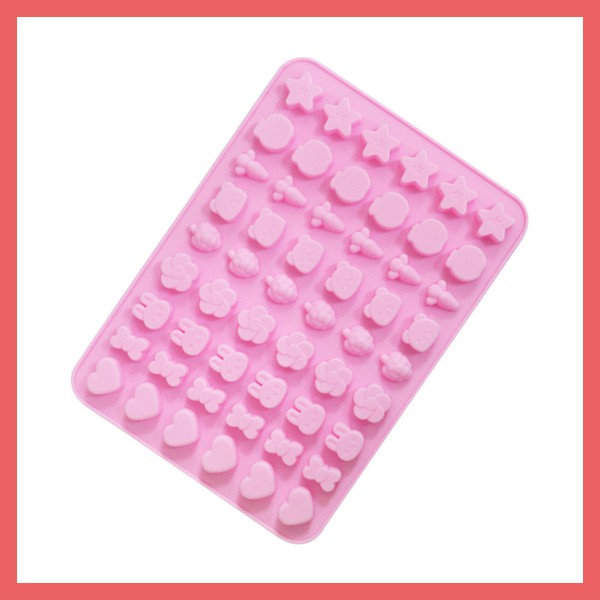 [Giảm giá sốc] Khuôn silicon làm chip chip, thạch hình thỏ cà rốt hồng