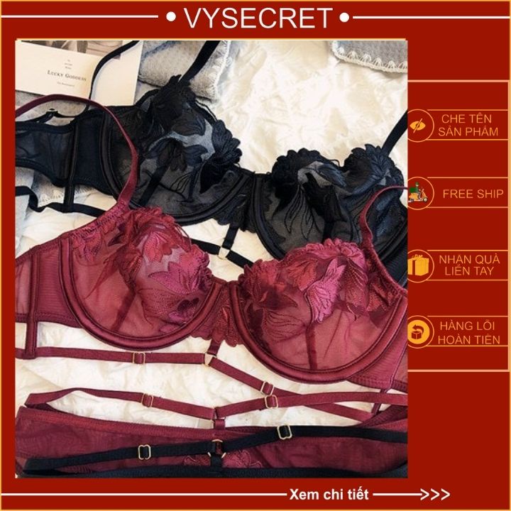 Bộ đồ lót B0310 ren hoa lưới có gọng cao cấp,sexy quyến rũ