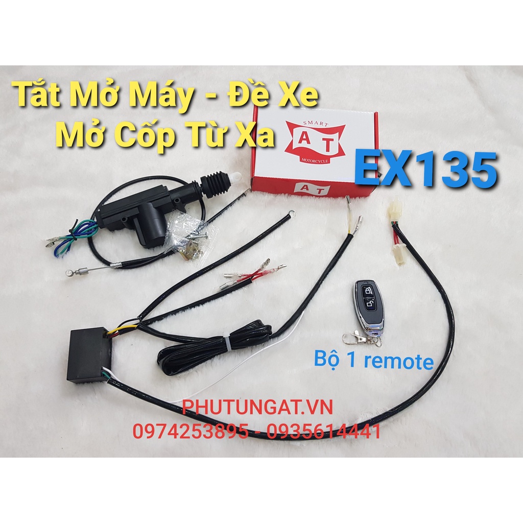 Bộ Điều Khiển Mở Cốp _Tắt Mở Máy_Đề Xe Từ Xa cho xe Ex135 sử dụng trên Remote lắp đặt như zin