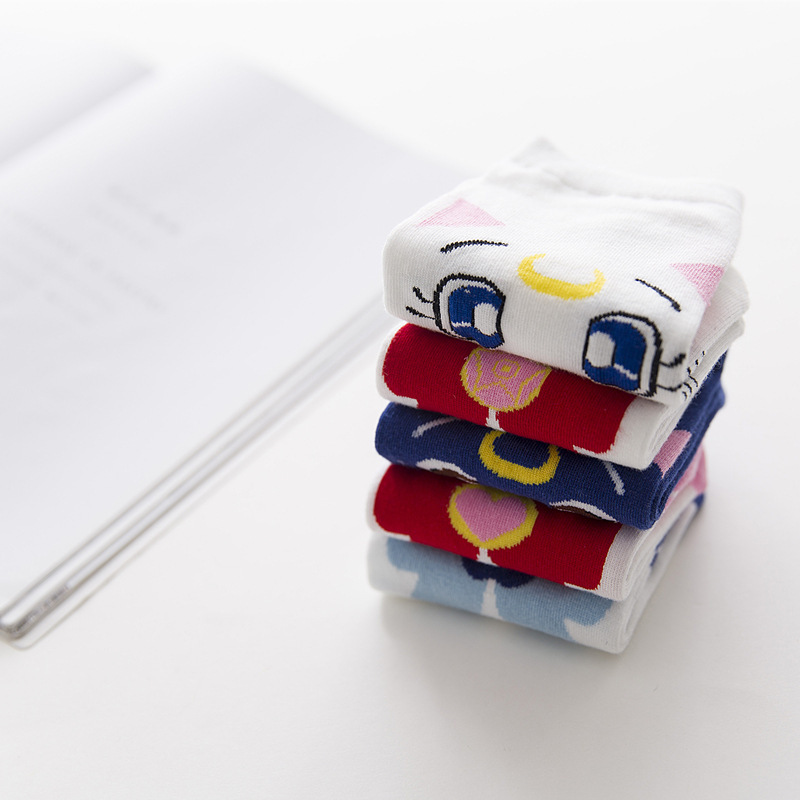 Greet Vớ Thuyền Thoáng Khí In Hình Thủy Thủ Mặt Trăng / Thủ Mặt Trăng Dễ Thương Cho Bé