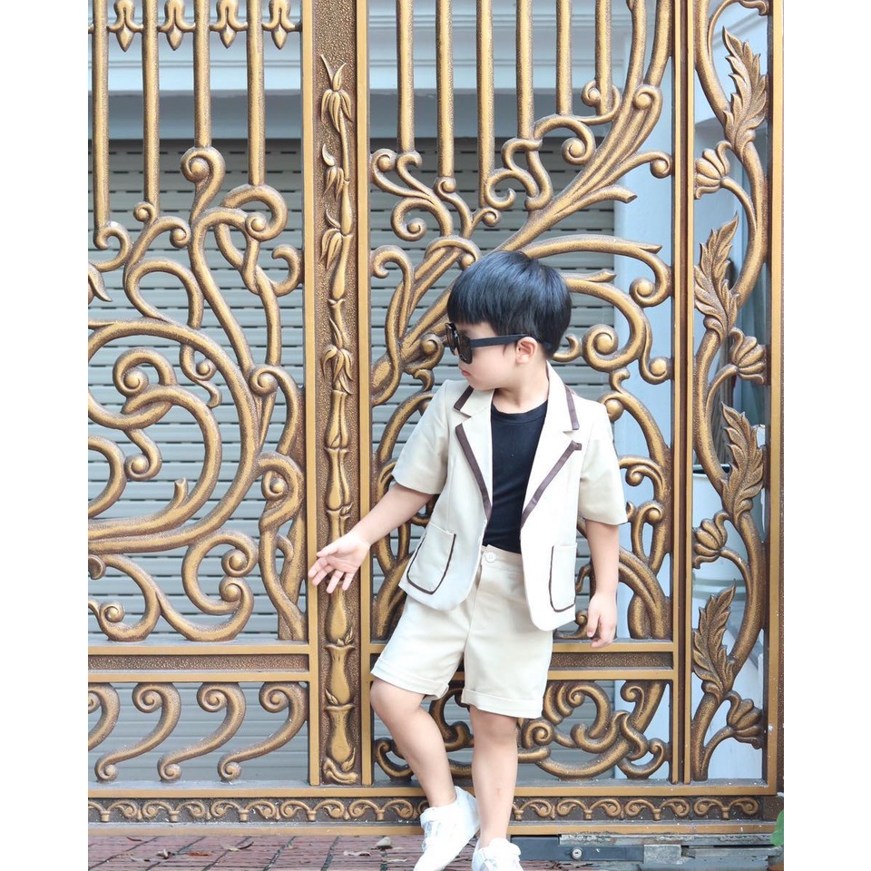 Set Vest Cộc Vàng Be - Thanh Lịch Và Dịu Mát