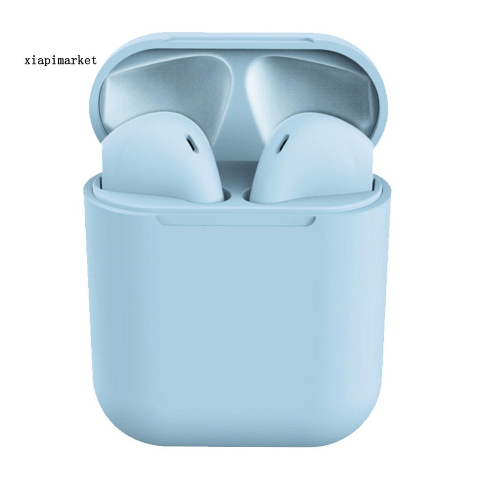 Bộ Tai Nghe Không Dây Bluetooth 5.0 12 Tws Hình Bánh Macaron