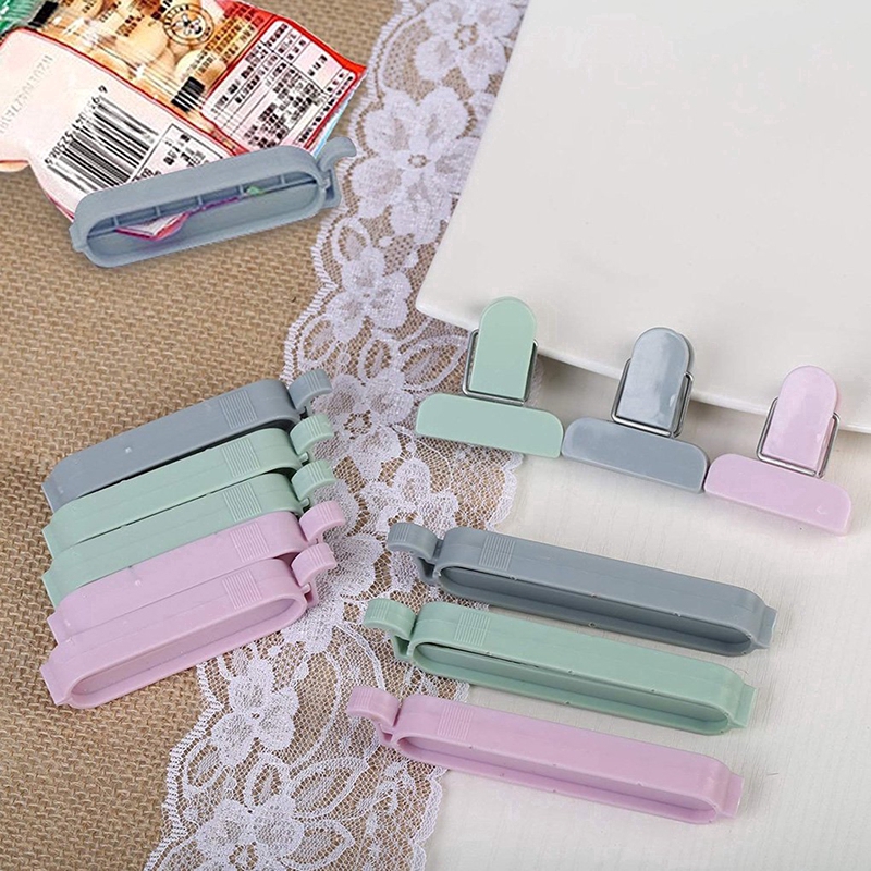 Set 12 Kẹp Miệng Túi Thực Phẩm 3 Kích Cỡ Tiện Lợi