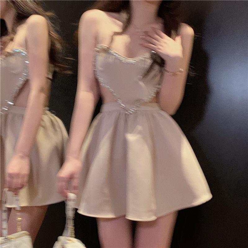 Đầm Hai Dây Đính Đá Sang Trọng Thời Trang Mùa Hè 2022 Phong Cách Nhật Bản Cho Bé Gái