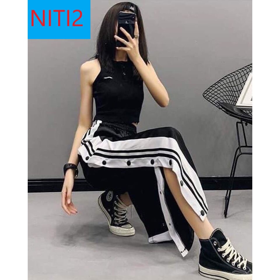 [ FREESHIP ,CÓ SIZE ] QUẦN ỐNG RỘNG XẺ TÀ CÚC BẤM CUTTLOTES SUÔNG,QUẦN VIỀN XẺ CÚC,QUẦN VẢI ỐNG RỘNG CÚC BẤM ULZZANG