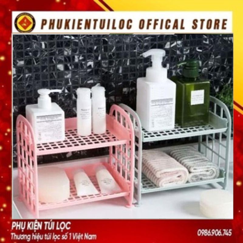 Kệ Nhựa Để Đồ 2 Tầng G11 - Mini Đựng Đồ Đa Năng Siêu Xinh Xắn - Trang Trí Bàn Học