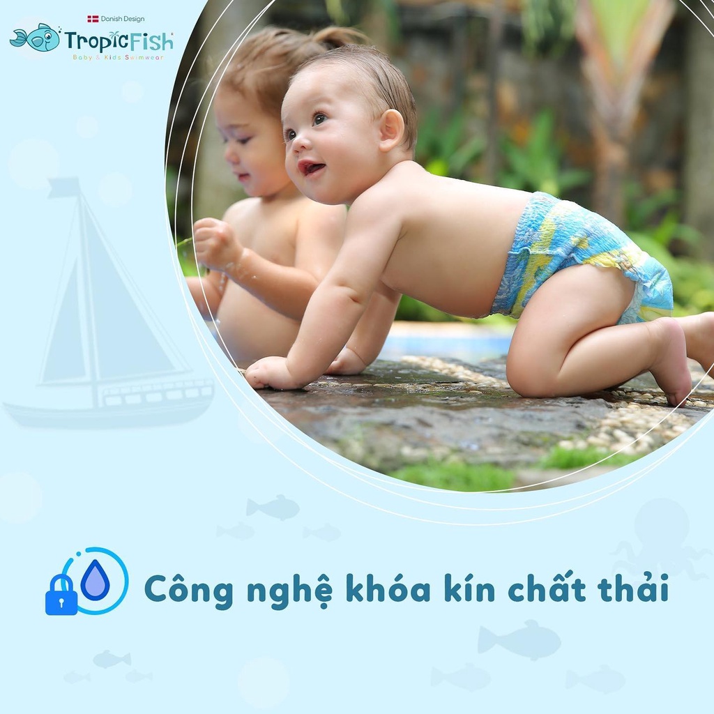 [Tropic Fish] Tã Bỉm Quần Bơi Có 3 Size S M L Cho Bé