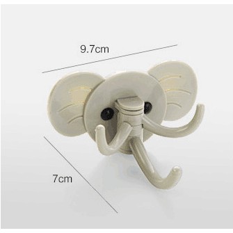 Móc Dán Tường Con Voi 3 Móc Xoay 180 Độ Dễ Thương Tiện Dụng