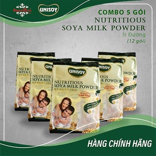 COMBO 5 Túi Bột Đậu Nành Unisoy Ít Đường (5x360g)