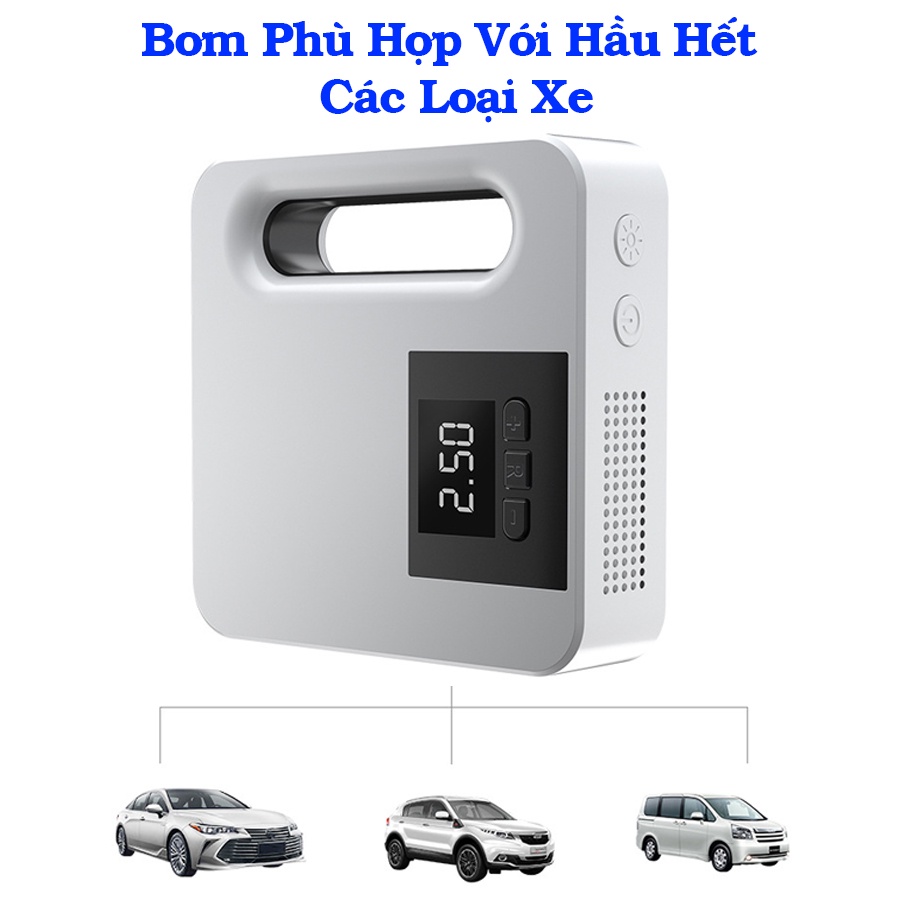 ✅𝐅𝐑𝐄𝐄 𝐒𝐇𝐈𝐏✅Máy bơm lốp xe ô tô điện tử thông minh tự ngắt cao cấp màn LCD - Thiết kế nhỏ gọn -BH 12Th 1đổi1 30 ngày