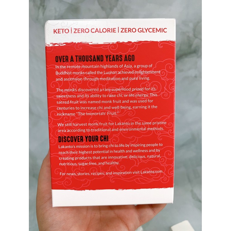 Đường ăn kiêng La Hán quả Lakanto monkfruit gói mini 90 gram ( keto, eat clean, tiểu đường, low carb)