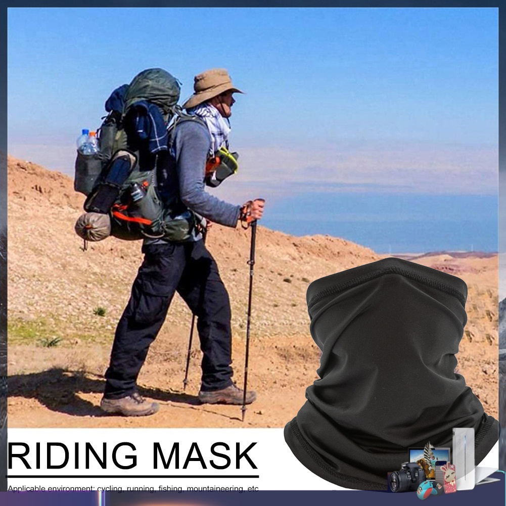 Khăn ống che mặt chống nắng màu trơn phong cách thể thao