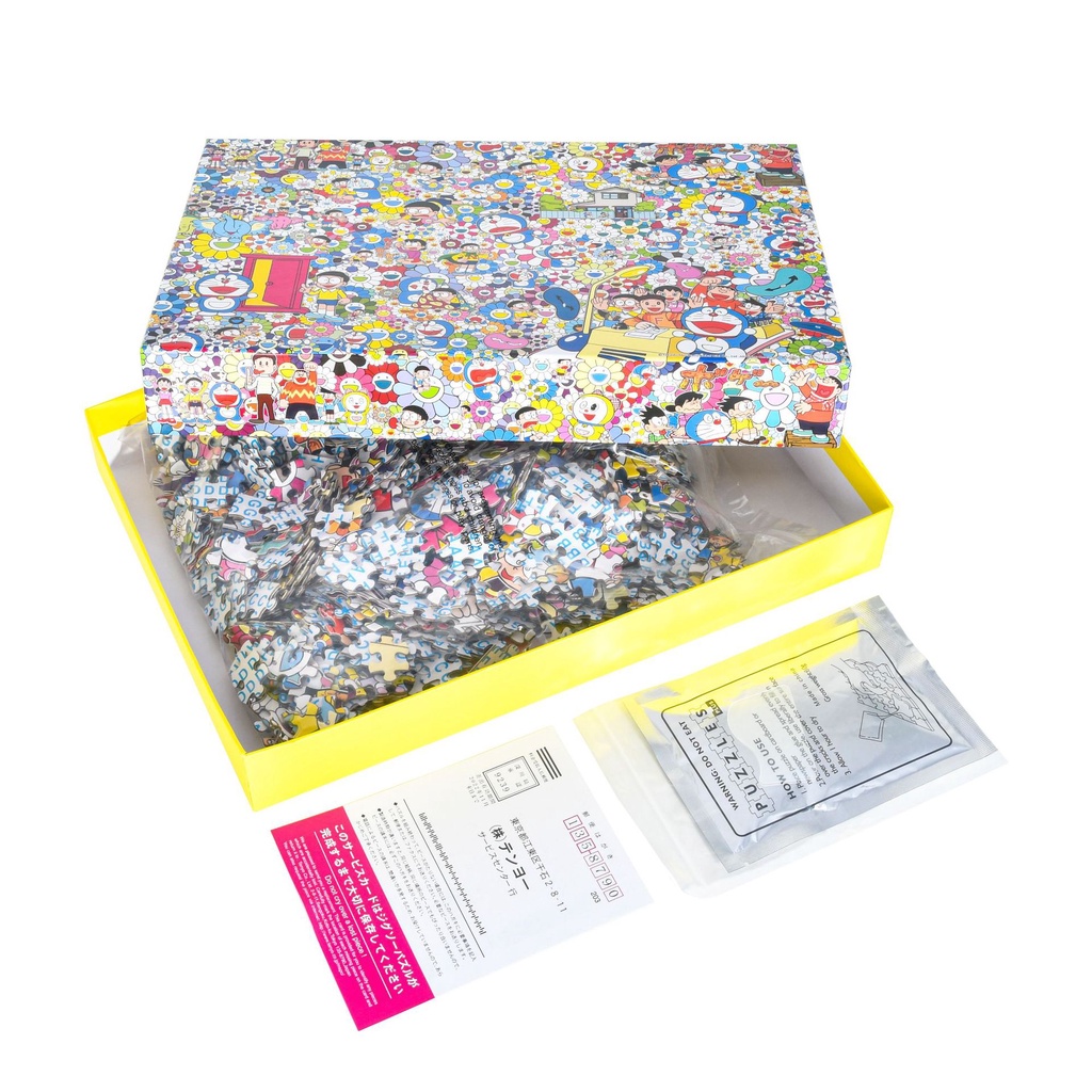 Doraemon Câu đố về mèo Robot hướng dương 1000 miếng Giấy giải nén Câu đố đồ chơi giáo dục dành cho người lớn