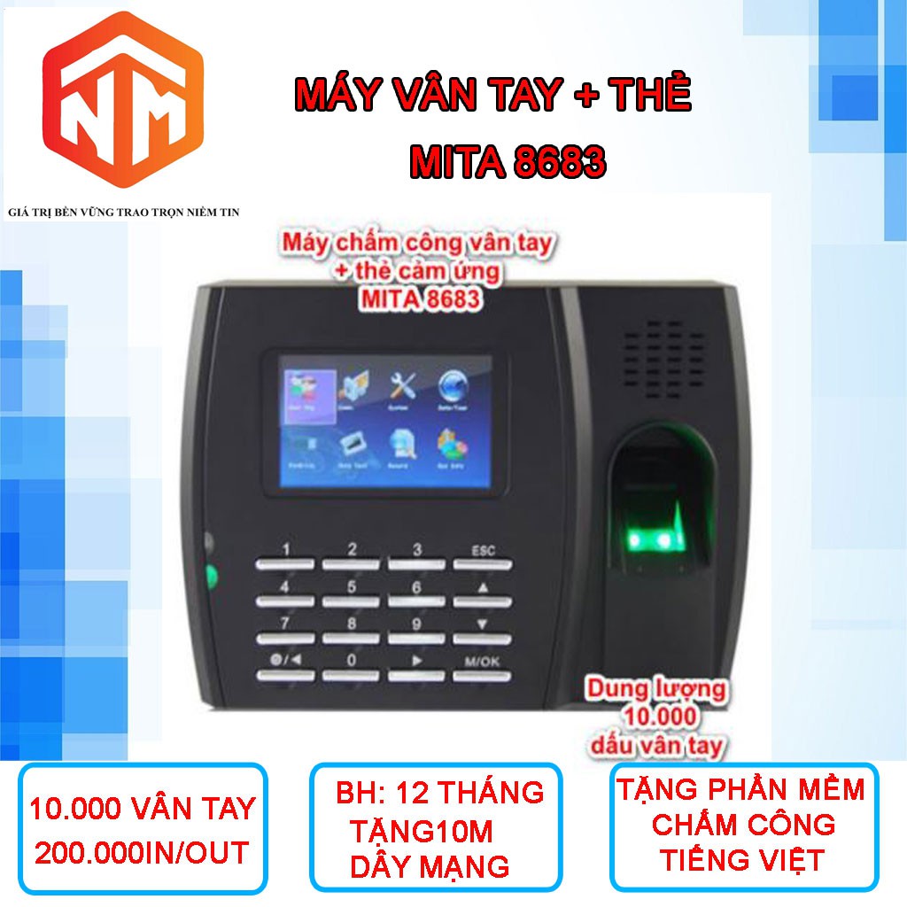 Máy chấm công vân tay MITA 8683 - Máy Chấm Công - Nhật Minh