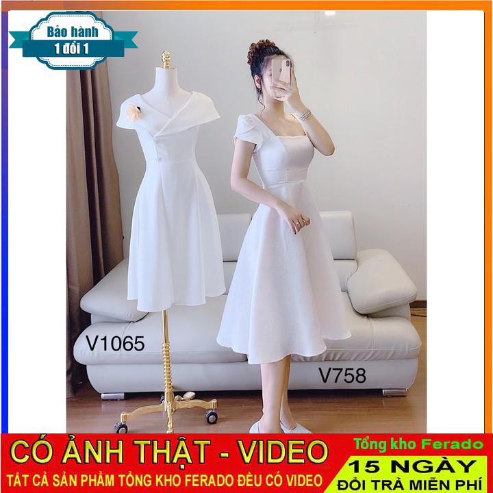 [ xả kho ] MiD Váy trắng xòe cao cấp V758 Mie Design thời trang thiết kế kèm ảnh thật