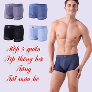 HỘP 4 QUẦN XỊP ĐÙI LƯỚI THOÁNG MÁT MÀU SANG ĐẸP.