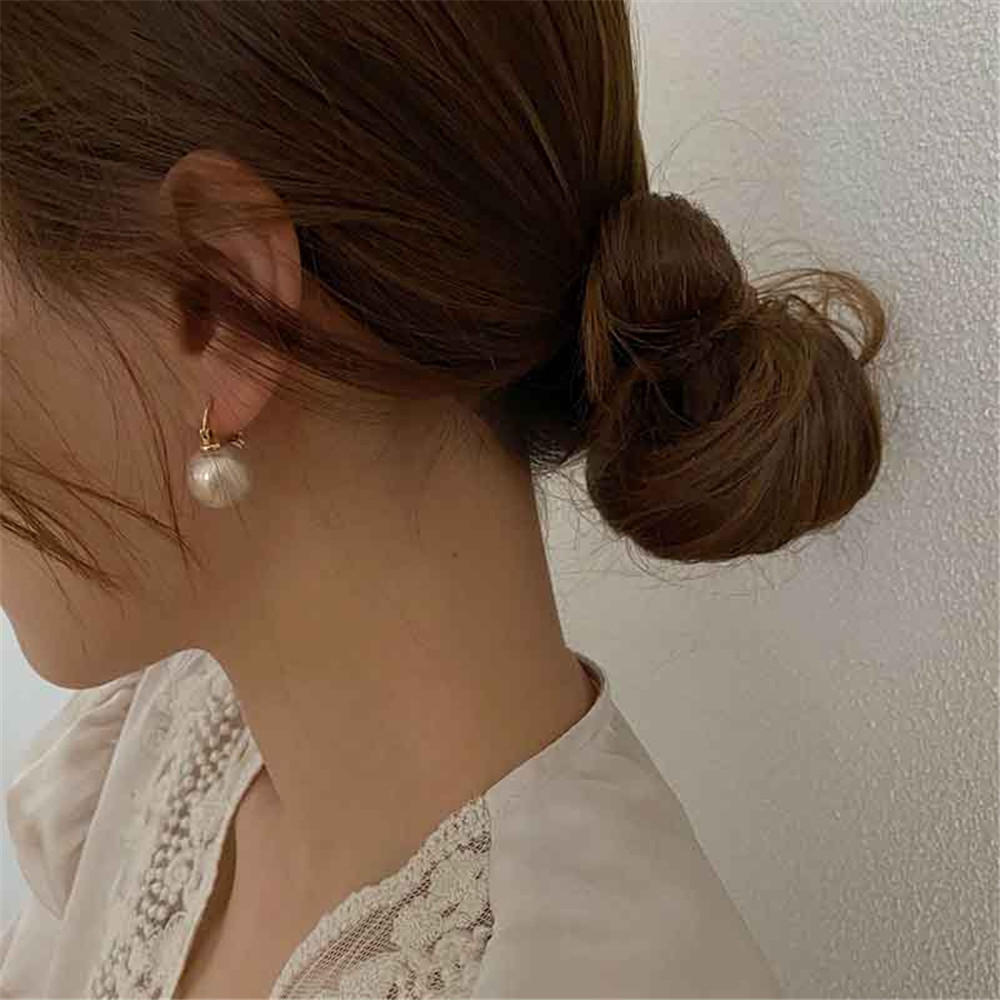 Bông Tai Đính Ngọc Trai Nhân Tạo Phong Cách Hàn Quốc