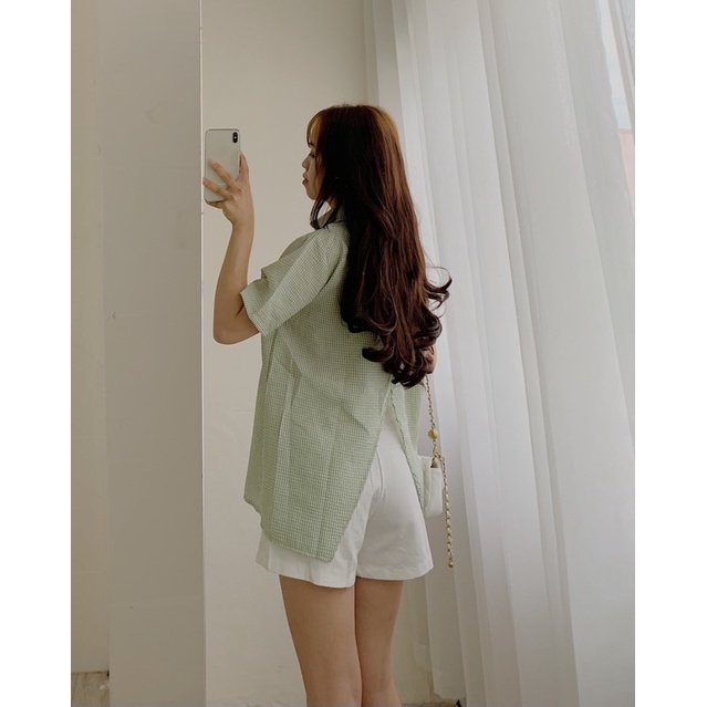 áo sơ mi xẻ lưng vải xốp 253