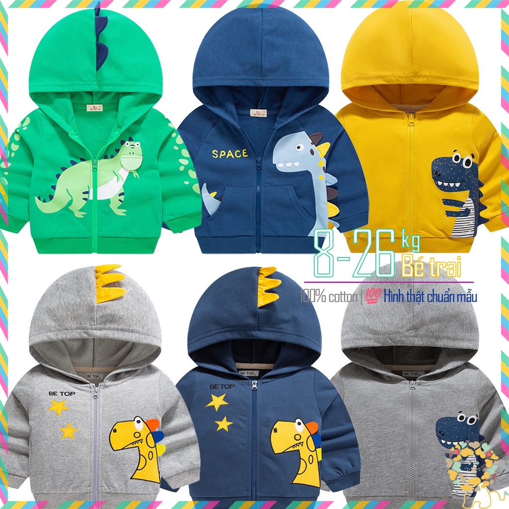 Áo khoác Hoodie cho bé BETOP áo nỉ có mũ họa tiết đáng yêu chất cotton hàng xuất khẩu 2023