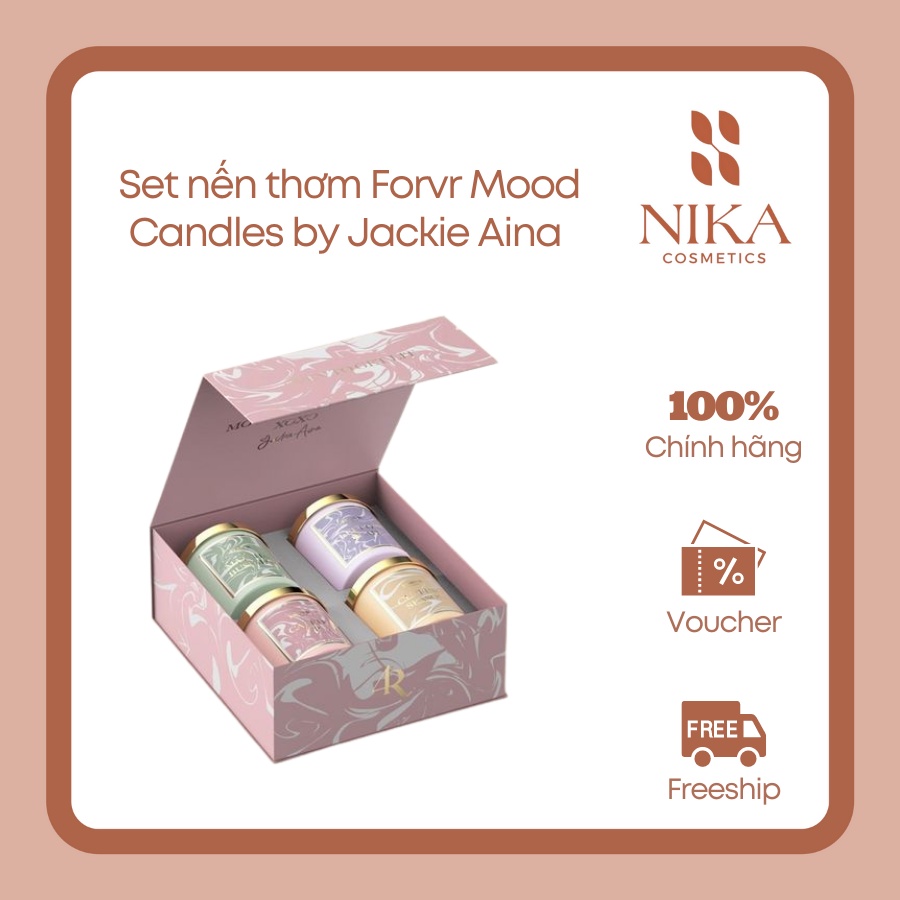 Set nến thơm Forvr Mood Candles by Jackie Aina 4 mùi hương [Nika Cosmetics]