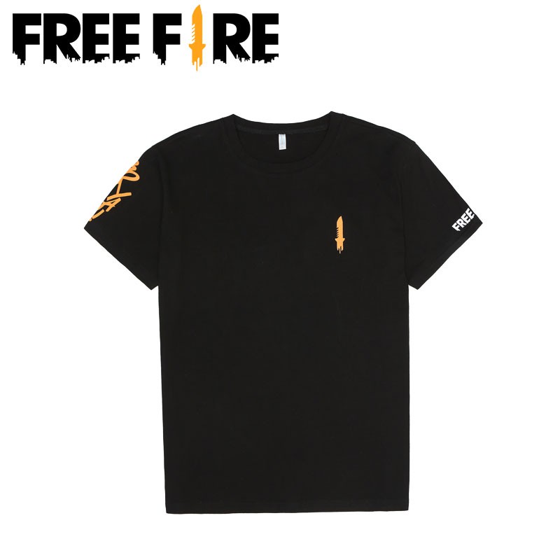 Áo thun Free Fire màu đen 100% cotton cỡ M L XL XXL