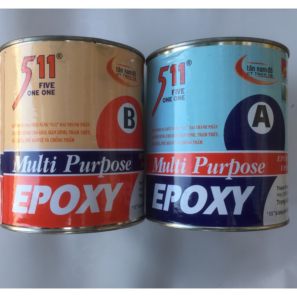 Keo epoxy 511 dán sắt, đá, gỗ, nhựa 2,8kg