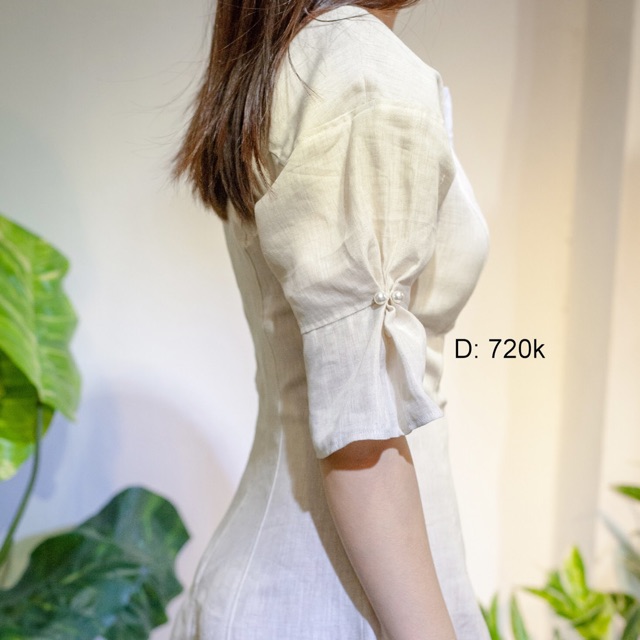|D28| ĐẦM LINEN TAY NÚT