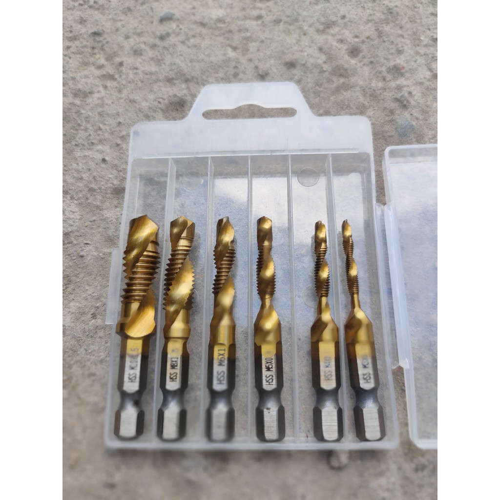 Bộ 6 mũi Khoan Taro M3-M10 cho Sắt Thép Inox