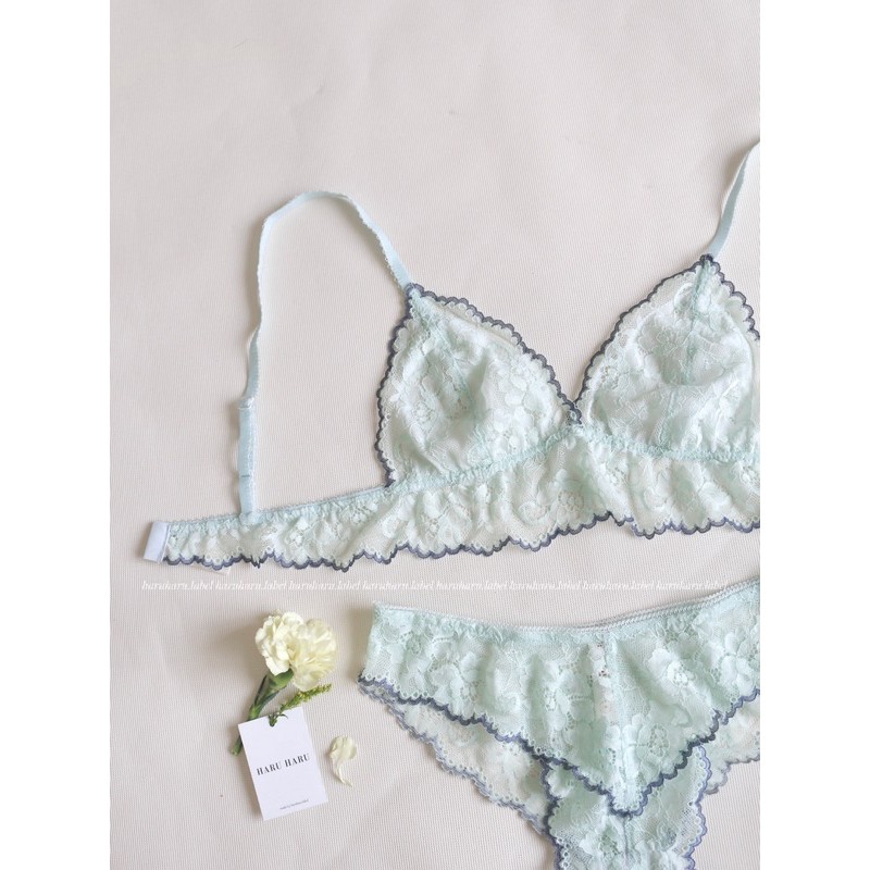[Mã 252FASHIONSALE giảm 12% đơn 99K] Bluemint Set Bralette ren mềm mại xinh mát haruharu.label - Tự thiết kế | BigBuy360 - bigbuy360.vn