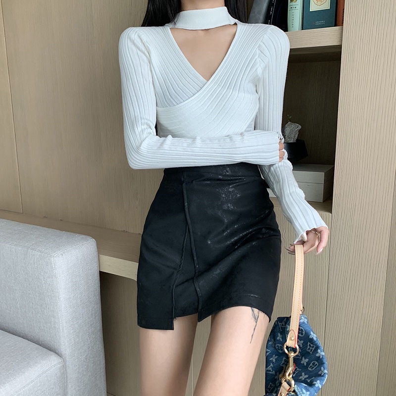 ÁO LEN DỆT CROTOP CỔ CHOKER