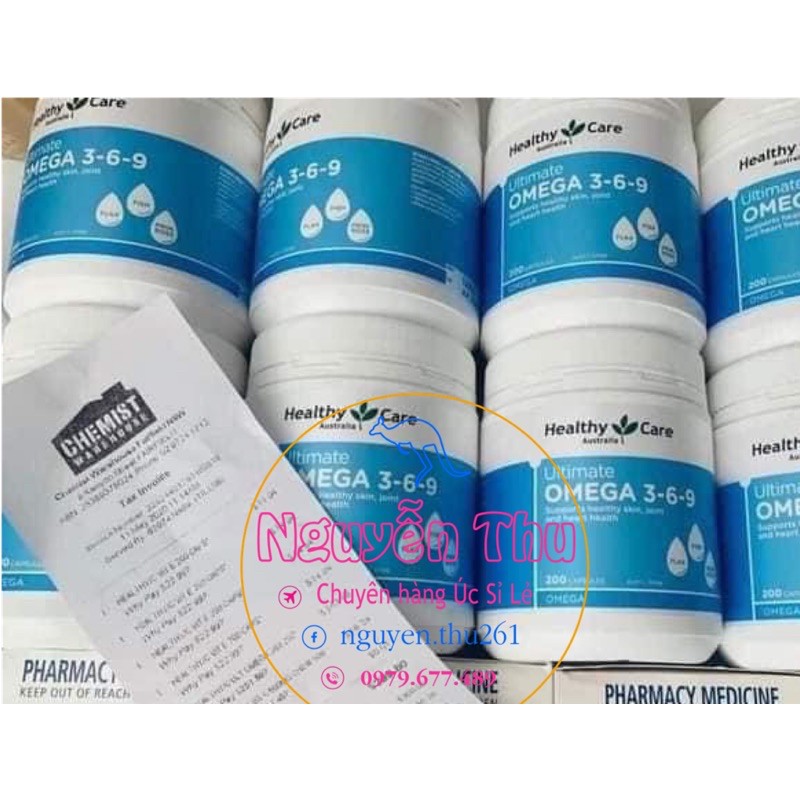 Omega 369 của Healthy Care Úc 200 viên - Healthy Care Ultimate Omega 3-6-9