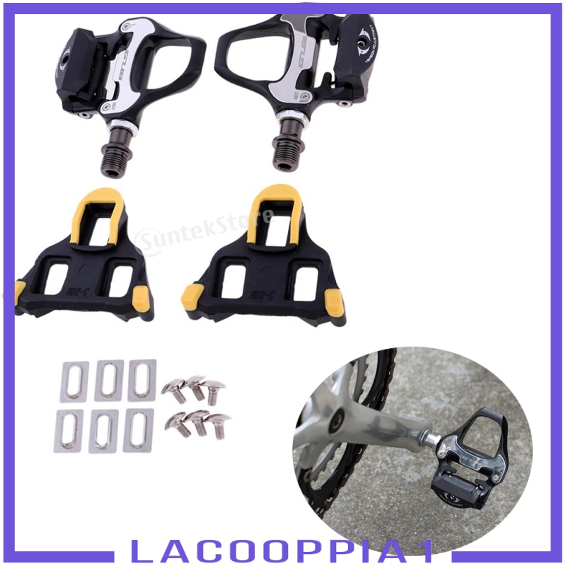 [LACOOPPIA1]Road Bike Self-Locking  RD2 Pedals Clipless Racing Bicycle Pedal with Cleats