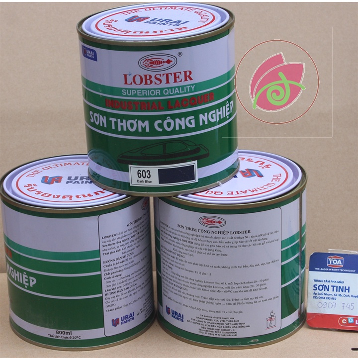 Sơn thơm nhanh khô màu xanh DƯƠNG YAMAHA ĐẬM đen  DARK BLUE Lobster 603 800ML