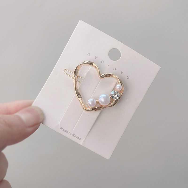 Kẹp tóc đính ngọc trai phong cách retro Hàn Quốc dành cho nữ