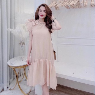 Váy bầu đầm bầu dáng suông chất lụa nhẹ