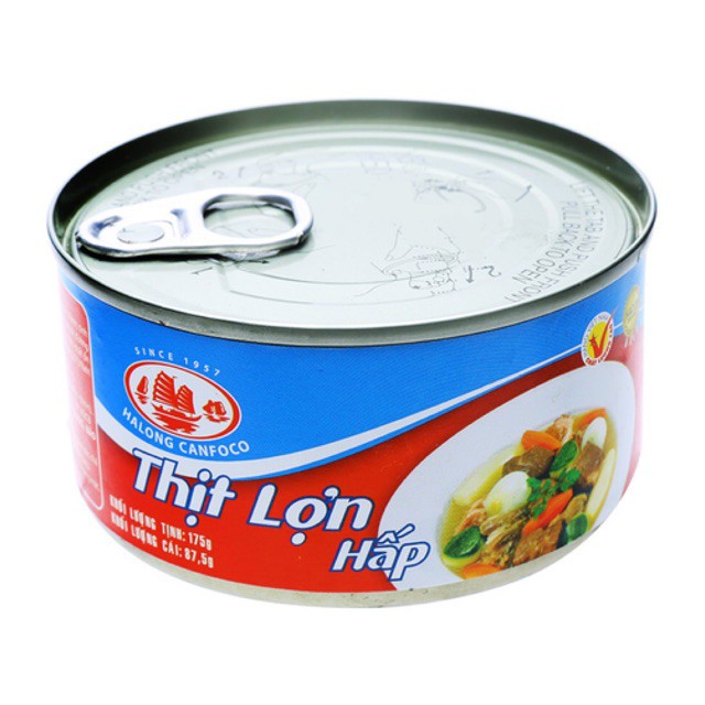 Thịt Lợn Hấp Hạ Long Hộp 175g Hạn Sử Dụng Dài Tiện Lợi Khi Sử Dụng