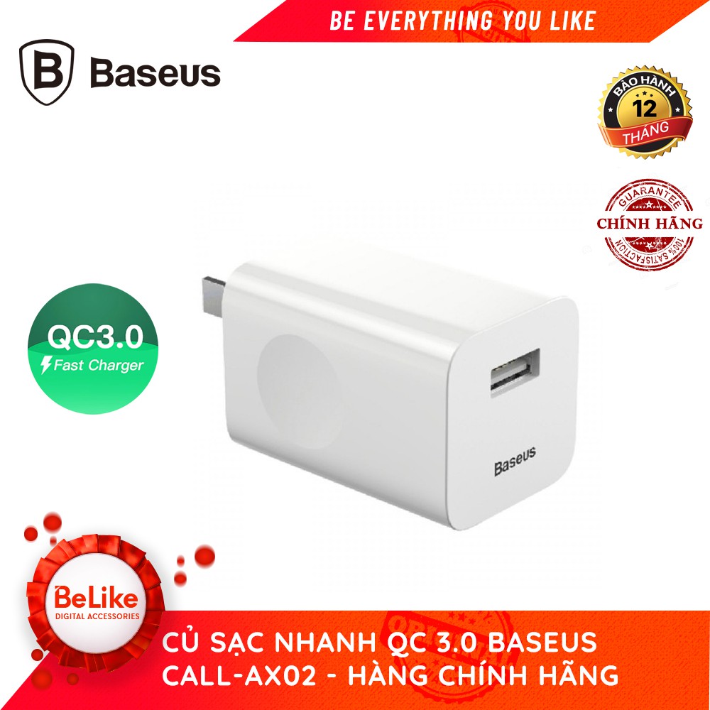 Củ sạc nhanh QC3.0 Baseus CALL-AX02